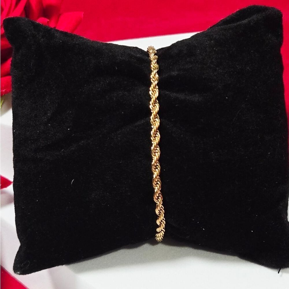 Gold Rope Chain Bracelet 2mm Stainless Steel Unisex Classic Minimalist Jewelry